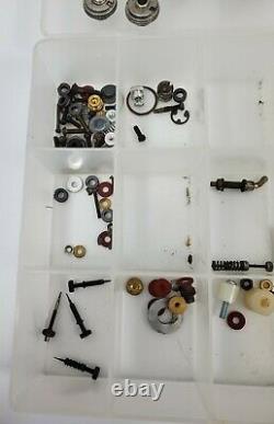 Vintage RC Boat or Plane Engine Parts Accessories in Tote New & Used Items Lot