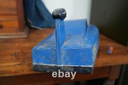 Vintage RC Gas Engine Model Boat Hydroplane Racing Wood for Parts Repair