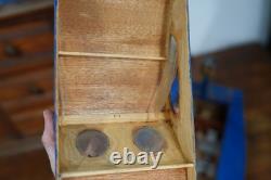 Vintage RC Gas Engine Model Boat Hydroplane Racing Wood for Parts Repair