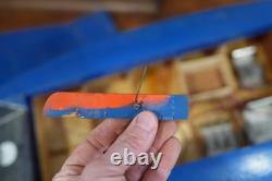 Vintage RC Gas Engine Model Boat Hydroplane Racing Wood for Parts Repair