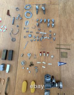 Vintage RC Model Boat Pond Yacht Spare Parts Large Quantity