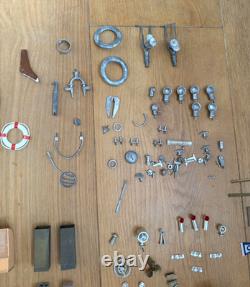Vintage RC Model Boat Pond Yacht Spare Parts Large Quantity