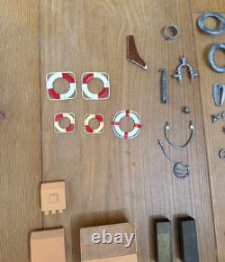 Vintage RC Model Boat Pond Yacht Spare Parts Large Quantity