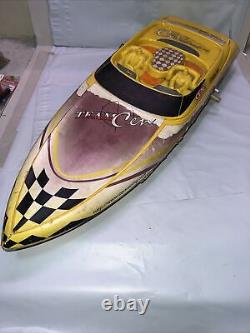 Vintage RC Nitro Boat For Parts Or Repair Cen Aqua Jet