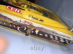 Vintage RC Nitro Boat For Parts Or Repair Cen Aqua Jet