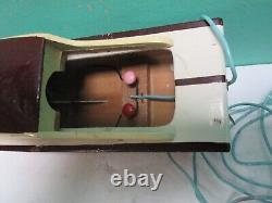 Vintage RICO Battery Operated Wooden Model Boat 1950's Japan (Parts or Repair)