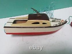 Vintage RICO Battery Operated Wooden Model Boat 1950's Japan (Parts or Repair)