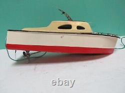 Vintage RICO Battery Operated Wooden Model Boat 1950's Japan (Parts or Repair)