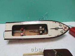 Vintage RICO Battery Operated Wooden Model Boat 1950's Japan (Parts or Repair)