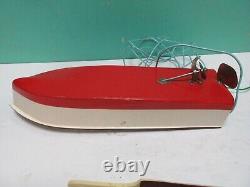 Vintage RICO Battery Operated Wooden Model Boat 1950's Japan (Parts or Repair)