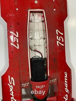 Vintage Racing RC Remote Control Plastic Boat For Parts Or Repair