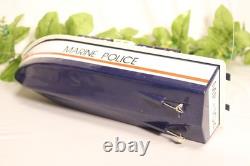Vintage Radio Controlled Marine Police Boat RC Toy with Original Box AS-IS Parts