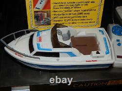 Vintage Radio Shack Radio Controlled Cruiser Boat WithBox + Extra Toy Parts Lot