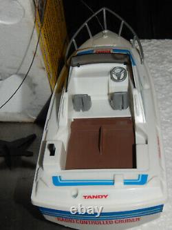 Vintage Radio Shack Radio Controlled Cruiser Boat WithBox + Extra Toy Parts Lot