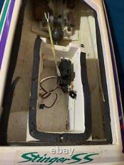 Vintage Radio Shack Stinger RC Control Boat For Parts Or Repair