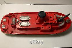 Vintage Rare Ideal Fire Fighter Boat 15 Red #4714 Plastic Toy Used for parts