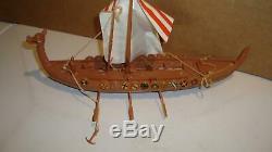 Vintage Renwal Toy Viking Ship With Original Sail For Parts