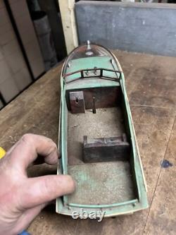 Vintage Retro RC Control Model Kit Toy Pond Race Speed Motor Boat Ship Parts