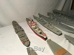 Vintage Revell Plastic Model USS Ship Boat Incomplete Parts Junkyard Lot