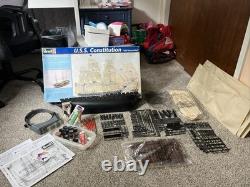 Vintage Revell U. S. S. Constitution Old Ironsides Model Kit with Box & Extras