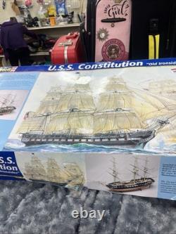 Vintage Revell U. S. S. Constitution Old Ironsides Model Kit with Box & Extras