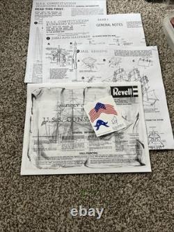 Vintage Revell U. S. S. Constitution Old Ironsides Model Kit with Box & Extras