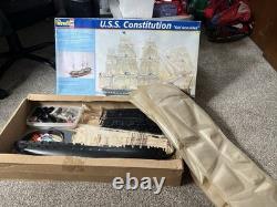 Vintage Revell U. S. S. Constitution Old Ironsides Model Kit with Box & Extras