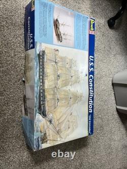 Vintage Revell U. S. S. Constitution Old Ironsides Model Kit with Box & Extras