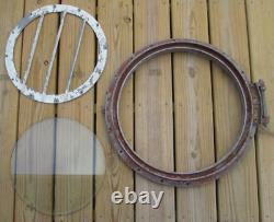 Vintage Round Boat Hatch PARTS Ship Porthole Hatch Cover Frame LYMAN BSMT