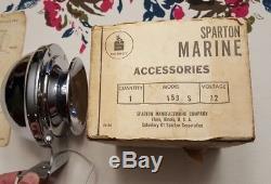 Vintage SPARTON MARINE HORN Model 159 S NOS w Box & Instruction Sheet c1956