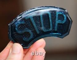 Vintage STOP LIGHT Glass Lens Blue Motorcycle Hot Rod TAILLIGHT accessory