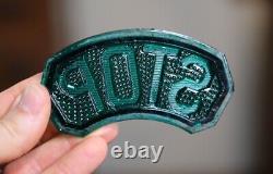 Vintage STOP LIGHT Glass Lens Green Motorcycle Hot Rod TAILLIGHT accessory