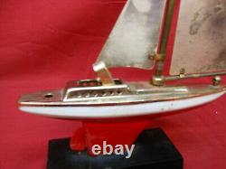 Vintage SWANK Sailboat Table Lighter Nautical/Ship/Boat Parts None Working