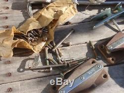 Vintage Sail Boat Parts Tuphblox Pulleys, Rope, Deck Hardware Cleats Bronze