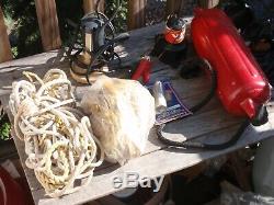 Vintage Sail Or Motor Boat Parts, Rope, Deck Hardware 2 Pumps, Larand, Fender