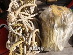 Vintage Sail Or Motor Boat Parts, Rope, Deck Hardware 2 Pumps, Larand, Fender