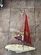Vintage Saling Rc Sail Boat Hull As Is For Parts No Returns 19long X 5 X Wide