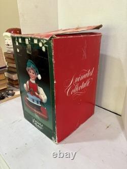 Vintage Santa's Best Christmas Elf Building Boat Animated Animatronic
