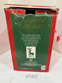 Vintage Santa's Best Christmas Elf Building Boat Animated Animatronic