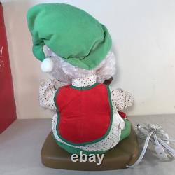 Vintage Santa's Best Christmas Elf Building Boat Animated Animatronic 1990's