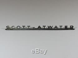 Vintage Scott-Atwater Outboard Motor Emblem Ornament Trim Sign Badge Boat Rare