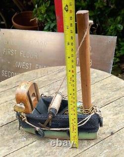 Vintage Scratch Built TUG BOAT Model Meccano Brass Copper Jack Plane Upcycle