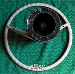 Vintage Sea King white boat steering wheel & pulley hub RARE & in excellent cond