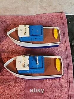 Vintage Set Of 8 Strombecker Harbor Master Power Boats For Parts Or Restoration