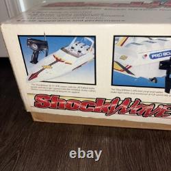 Vintage Shockwave 26 RC Boat in box Parts As Is Remote 2 Battery Packs Prb2150