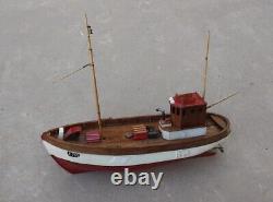 Vintage Shrimp Trawler Work Boat Wooden Fishing Model 20 For Display Parts