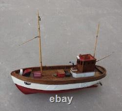 Vintage Shrimp Trawler Work Boat Wooden Fishing Model 20 For Display Parts