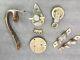 Vintage Small Brass Boat Parts Cw Cleats Pulley Handle Cap Key Lot