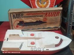 Vintage Speed Boat Kater Norma Toy Orig. Item In Box Soviet Era Cccp Ussr Parts