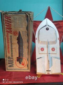 Vintage Speed Boat Kater Norma Toy Orig. Item In Box Soviet Era Cccp Ussr Parts